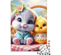 Rabbit 1000 Morceaux Papier Écologique Casse-tête Entraînement Cérébral Divertissement Weekend Domicile Facile Nettoyer Loisirs 38x26cm/1000pcs