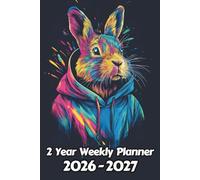 Rabbit 2 Year Weekly Planner: 104 Week Sunday to Saturday Calendar | Gift For People Who Love Forest Animals, Bunny Lovers | Ideal for Professionals, Students, and Busy Individuals | 6 x 9 Inches | v1
