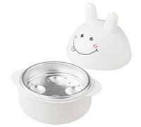 Rabbit à vapeur d'oeuf au micro-ondes - 4-œufs Capacité pochée et œuf durs | Cuiseur à micro-ondes en matière de restauration pour les petits déjeuners rapides en bonne santé | Mignon à vapeur d'oeuf