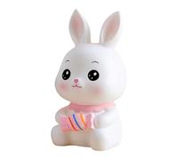 Rabbit Bank Boîte à monnaie résistante en forme de lapin, module d'économie de lièvre mignon dessin animé, pot décoratif pour créatures avec structure de forme stable, élément D