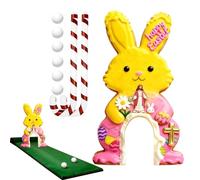 Rabbit Board - Wood, Portable Game Board Indoor Golf Set | Clubs And Balls Family Entertainment Activity, Mini Golf Course For Kids, Adults, Home, Living Room, Bedroom, Party Gatherings
