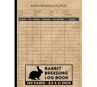 Rabbit Breeding Log Book: Rabbitry Breeding Notebook | Bunny Breeder Records Logbook | Rabbit Breeding Tracking Form | 100 Forms