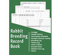 Rabbit Breeding Record Book Designed for Meat Producers & Small-Scale Breeders: Health & Breeding Log Book; Feed, Growth & Weight Tracking; Medical Records; Housing & Maintenance; Processing Records