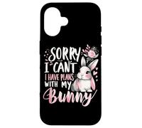 Rabbit Bunnies Désolé, Je ne Peux Pas, J'Ai des projets avec Mon Lapin Coque pour iPhone 16