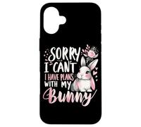 Rabbit Bunnies Désolé, Je ne Peux Pas, J'Ai des projets avec Mon Lapin Coque pour iPhone 16 Plus