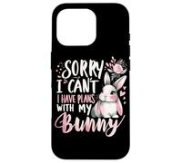 Rabbit Bunnies Désolé, Je ne Peux Pas, J'Ai des projets avec Mon Lapin Coque pour iPhone 16 Pro
