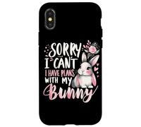 Rabbit Bunnies Désolé, Je ne Peux Pas, J'Ai des projets avec Mon Lapin Coque pour iPhone X/XS