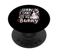 Rabbit Bunnies Désolé, Je ne Peux Pas, J'Ai des projets avec Mon Lapin PopSockets PopGrip Adhésif