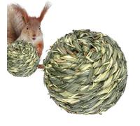 Rabbit Chew Toy, Hamster Grass Ball Treat, Bite-Resistant Natural Snack with Health Support for Gnawing Fun Small Animals Like Rabbits Squirrels Chinchillas Guinea Pigs