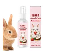 Rabbit Conditioner Spray - Refreshing Quick Dry Gentle Smoothing, Small Animals Rabbit Detangling Solution, Bunny Dematting Odor | Guinea Pig Grooming Leavein Mist Chinchilla Coat for