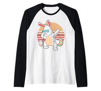 Rabbit Dabbing Too Hip to Hop Bunny Funny Easter Day Manche Raglan