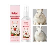 Rabbit Detangling Spray - 100ml Natural Extract, Quick Dry Smoothing Pet Grooming Conditioner | Small Animal Care Mist, Knot Release Coat Softener, for Grooming, Home Care and Pet Hygiene Use
