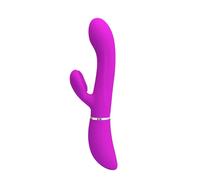 Rabbit Double Stimulation Clitoris Gauche-Droite 12 Modes Silicone USB 20.8 cm
