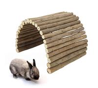 Rabbit Fence Arch Bridge Hamster Guinea Pig Escape Tunnel Flexible Wooden Hideaway Lizard Chameleon Hamster Rat Cat Rabbit Bearded Dragon Climbing Bridge 15×30CM Pet Climbing Toy (15 * 30cm)