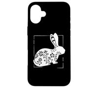 Rabbit Floral Mandala for Bunny Lovers Women Girl Coque pour iPhone 16 Plus