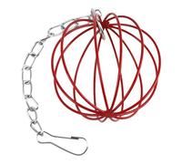 Rabbit Foraging Sphere - Hanging Iron Pasture Dispenser | Rolling Timothy Hay Holder & Teething Exercise Toy with Rustproof Finish for Rodents, Bunnies, Gerbils and Indoor Pet Enclosures