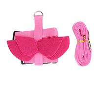 Rabbit Harness and Leash Set | Escape - Proof Security Design with Wings | Adjustable Small Animal Harness for Bunnies/Guinea Pigs/Ferrets | Lightweight Nylon, Double - Strap (S)