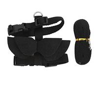 Rabbit Harness and Leash Set | Escape - Proof Security Design with Wings | Adjustable Small Animal Harness for Bunnies/Guinea Pigs/Ferrets | Lightweight Nylon, Double - Strap (L)