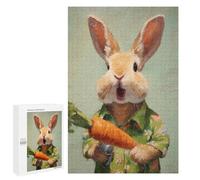 Rabbit Holding Carrot Painting Puzzle 1000 Pièces Educa Jouet en Bois Cadeau Unique Décoration Intérieure Jeu Éducatif Challenge Toy Adultes Et Enfants À Partir De 14 Ans 1000 PCS