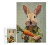 Rabbit Holding Carrot Painting Puzzle 1000 Pièces Educa Jouet en Bois Cadeau Unique Décoration Intérieure Jeu Éducatif Challenge Toy Adultes Et Enfants À Partir De 14 Ans 500 PCS
