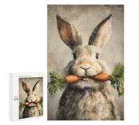 Rabbit Holding Carrot Puzzle 1000 Pièces Educa Jouet en Bois Cadeau Unique Décoration Intérieure Jeu Éducatif Challenge Toy Adultes Et Enfants À Partir De 14 Ans 1000 PCS