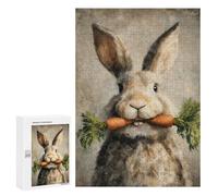 Rabbit Holding Carrot Puzzle 300 Pièces Educa Jouet en Bois Cadeau Unique Décoration Intérieure Jeu Éducatif Challenge Toy Adultes Et Enfants À Partir De 14 Ans 300 PCS
