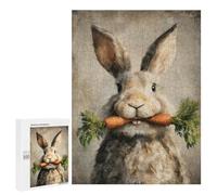 Rabbit Holding Carrot Puzzle 500 Pièces Educa Jouet en Bois Cadeau Unique Décoration Intérieure Jeu Éducatif Challenge Toy Adultes Et Enfants À Partir De 14 Ans 500 PCS