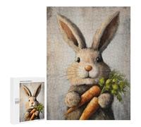 Rabbit Holding Carrots Painting -1 Puzzle 1000 Pièces Educa Jouet en Bois Cadeau Unique Décoration Intérieure Jeu Éducatif Challenge Toy Adultes Et Enfants À Partir De 14 Ans 500 PCS