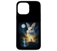 Rabbit Howling to The Moon Vintage Funny Rabbit Coque pour iPhone 13 Pro Max