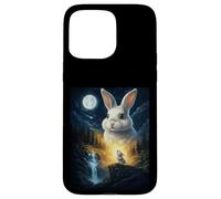 Rabbit Howling to The Moon Vintage Funny Rabbit Coque pour iPhone 15 Pro Max