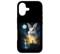 Rabbit Howling to The Moon Vintage Funny Rabbit Coque pour iPhone 17
