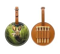 Rabbit in The Bush Sac de rangement pour tees de golf Marron Facile à transporter et plus efficace pour jouer au golf