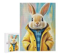 Rabbit in Yellow Jacket Puzzle 1000 Pièces Educa Jouet en Bois Cadeau Unique Décoration Intérieure Jeu Éducatif Challenge Toy Adultes Et Enfants À Partir De 14 Ans 500 PCS