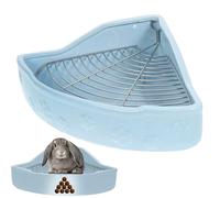 Rabbit Litter Box - Bunny Cage Corner Litter Pan, Features Secure Snap-Lock Wall Mounts to Prevent Flipping, Built with High-Shield 6.5-inch Anti-Spray Guard Walls | Deep Potty Station