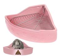 Rabbit Litter Box - Bunny Cage Corner Litter Pan, Features Secure Snap-Lock Wall Mounts to Prevent Flipping, Built with High-Shield 6.5-inch Anti-Spray Guard Walls | Deep Potty Station