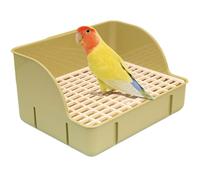 Rabbit Litter Box Cage Mount 11x6x9in Plastic Bunny Litter Box Rectangular Splash-Proof Multi-Purpose for Parrot, Hamster, Guinea Pig, Small Pet