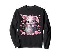 Rabbit Love Graphic for Bunny Mom Cute Valentines Animal Sweatshirt