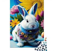 Rabbit Puzzle À 1000 Morceaux Papier Épais Puzzle Familial Familles 8 Ans+ Passionnés Casse-tête Activité Lien Familial Loisirs Maison 38x26cm/1000pcs