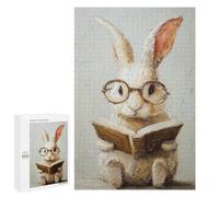 Rabbit Reading Book Painting Puzzle 1000 Pièces Educa Jouet en Bois Cadeau Unique Décoration Intérieure Jeu Éducatif Challenge Toy Adultes Et Enfants À Partir De 14 Ans 1000 PCS