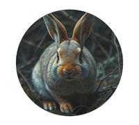 Rabbit Rond Puzzle 120 Pièces pour Adultes Enfants Forme d'animal Wildlife Classique Encastrement Parfait Qualité Premium Activité Relaxation Murale 120 PCS