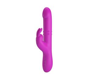Rabbit Rotatif Va-Et-Vient 12 Modes Double Moteur Clitoris & Vagin Silicone
