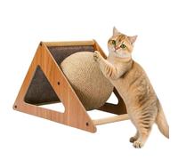 Rabbit Scratch Toy - 30x16x16cm Cat Scratching Ball | Sisal Wood Rope Wrapped Durable Interactive Pet Scratch Post Toy for Cats Rabbits Small Pets Indoor Play