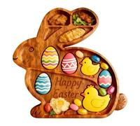 Rabbit Shaped Serving Tray - Boring Platter Free Display, 3D Printed Farmhouse Bunny Plate, Cute Charcuterie Board, Snack Fruit Holder For Easter Christmas Birthday Housewarming Kitchen Usage
