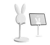 Rabbit Smartphone Holder Stand - Adjustable Cartoon Animal Phone Stand, Cute Desk Accessory, Universal Mobile Device Support Stands Design, Stable Anti Slip Base Flexible Viewing Angle Holder For Smar