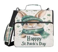 Rabbit St Sac à dos zippé 3,8 cm avec poignée et bandoulière amovible - Étanche - Convient pour l'école intermédiaire