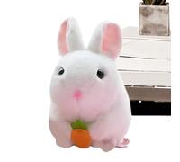 Rabbit Stuffed Animal - Cute Bunny Plush Toy,Wagging Tail Soft Cartoon Hamster Plush Cushion for Kids Girls Boys, Pillow Bunny Aesthetic | Bedroom Nursery Decor Gift