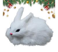 Rabbit Stuffed Doll, Adorable Christmas Decor Plush Rabbit Table Model, Soft Companion, Stuffed Bunny Doll For Living Room Bed Shelf Nursery Bedroom Study Couch Sofa Table