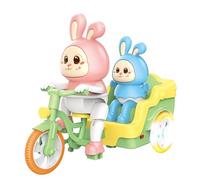 Rabbit Tricycle Electric Toy - Kids Electronic Bunny Ride Toy | Interactive Educational Play System, Portable Cartoon Tricycle Accessory for Boys Girls Birthday Gift Indoor Play