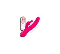 Rabbit Vibromasseur Feminin avec Insertion Progressive, 30° Oscillation Va et Vient, 10 Modes Vibration + 3 Modes Poussée, Gode Clitoridien avec APP, Silencieux Discret Sextoy Femme, Cadeau