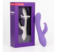 Rabbit vibromasseur Mini Toronto Passage du Désir - point G et clitoris, silicone, 100 % étanche, 144 modes de vibration, 9,5 cm - Violet